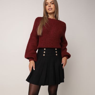 Sweter damski casual na zimę born2be ze sklepu: born2be.pl w kategorii: Swetry damskie - zdjęcie 054DCF2-170-2564_410779