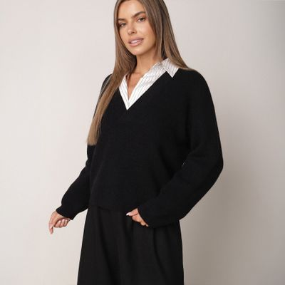 Sweter damski casualowy na zimę born2be ze sklepu: born2be.pl w kategorii: Swetry damskie - zdjęcie 054DCF2-170-2564_411060