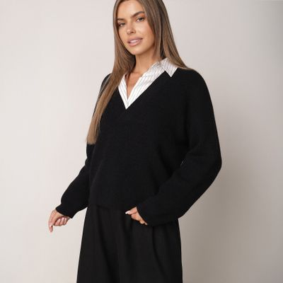 Sweter damski casualowy na zimę born2be ze sklepu: born2be.pl w kategorii: Swetry damskie - zdjęcie 054DCF2-170-2564_411060