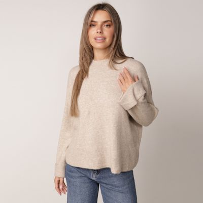 Sweter damski casual na zimę born2be ze sklepu: born2be.pl w kategorii: Swetry damskie - zdjęcie 054DCF2-170-2564_411076