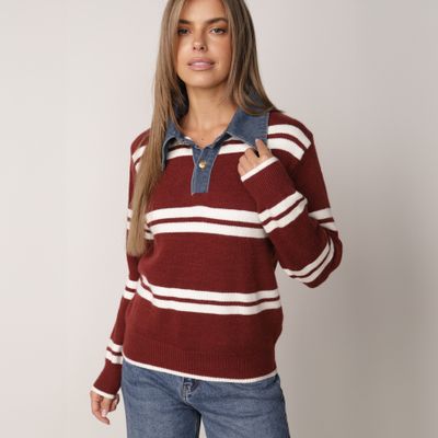born2be - Sweter damski casual na zimę ze sklepu: born2be.pl w kategorii: Swetry damskie - zdjęcie 054DCF2-170-2564_411415
