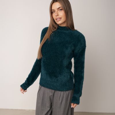 Sweter damski z okrągłym dekoltem born2be ze sklepu: born2be.pl w kategorii: Swetry damskie