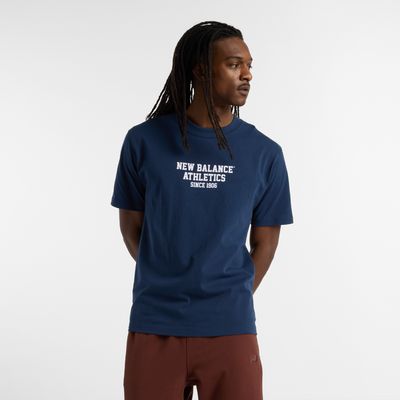 T-shirt męski w sportowym stylu letni New Balance ze sklepu: New Balance Poland w kategorii: T-shirty męskie - zdjęcie 08F3FC-30B-10813_3214934
