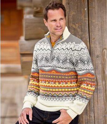 Sweter męski na zimę Atlas For Men ze sklepu: Atlas For Men w kategorii: Swetry męskie - zdjęcie 15A918-39C-13902_10398240