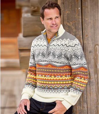 Sweter męski na zimę Atlas For Men ze sklepu: Atlas For Men w kategorii: Swetry męskie - zdjęcie 15A918-39C-13902_10398240