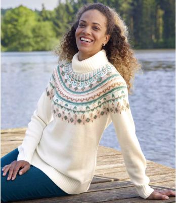 Sweter damski Atlas For Men ze sklepu: Atlas For Men w kategorii: Swetry damskie - zdjęcie 15A918-39C-13902_15914271