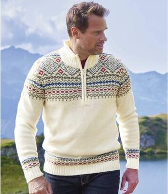 Sweter męski Atlas For Men ze sklepu: Atlas For Men w kategorii: Swetry męskie - zdjęcie 15A918-39C-13902_15969414