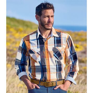 Koszula męska jesienna casual Atlas For Men ze sklepu: Atlas For Men w kategorii: Koszule męskie - zdjęcie 15A918-39C-13902_16302367