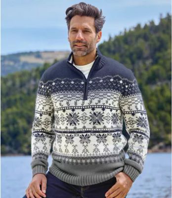 Sweter męski w stylu młodzieżowym Atlas For Men ze sklepu: Atlas For Men w kategorii: Swetry męskie - zdjęcie 15A918-39C-13902_16353499