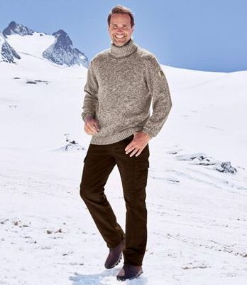 brązowy Spodnie męskie casual Atlas For Men ze sklepu: Atlas For Men w kategorii: Spodnie męskie