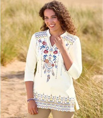 Atlas For Men - Bluzka damska boho ze sklepu: Atlas For Men w kategorii: Bluzki damskie - zdjęcie 15A918-39C-13902_16726489