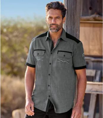 Koszula męska casual Atlas For Men ze sklepu: Atlas For Men w kategorii: Koszule męskie - zdjęcie 15A918-39C-13902_17029843