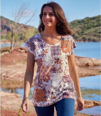 Atlas For Men - Bluzka damska na wiosnę boho ze sklepu: Atlas For Men w kategorii: Bluzki damskie - zdjęcie 15A918-39C-13902_18182625