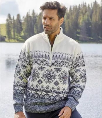 Sweter męski młodzieżowy Atlas For Men ze sklepu: Atlas For Men w kategorii: Swetry męskie - zdjęcie 15A918-39C-13902_18251433