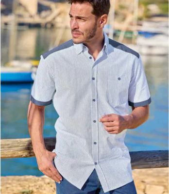 Koszula męska wiosenna casual Atlas For Men ze sklepu: Atlas For Men w kategorii: Koszule męskie - zdjęcie 15A918-39C-13902_18461123