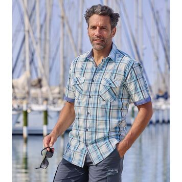 Atlas For Men - Koszula męska na lato casual ze sklepu: Atlas For Men w kategorii: Koszule męskie - zdjęcie 15A918-39C-13902_18461160