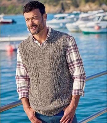 Atlas For Men - Sweter męski klasyczny ze sklepu: Atlas For Men w kategorii: Swetry męskie - zdjęcie 15A918-39C-13902_18625014