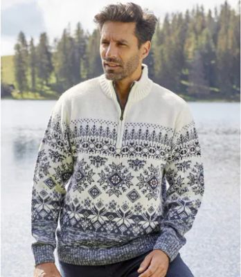 Sweter męski na zimę Atlas For Men ze sklepu: Atlas For Men w kategorii: Swetry męskie - zdjęcie 15A918-39C-13902_18625227