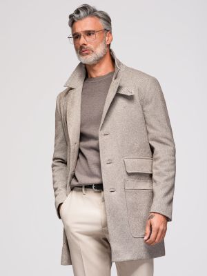 Płaszcz męski elegancki Ombre Clothing ze sklepu: ombre w kategorii: Płaszcze męskie - zdjęcie 2F79836-D9D-2071_127003