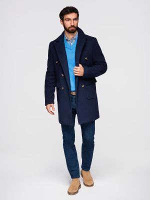 Płaszcz męski elegancki Ombre Clothing ze sklepu: ombre w kategorii: Płaszcze męskie - zdjęcie 2F79836-D9D-2071_127019