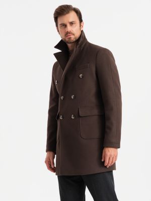 Płaszcz męski elegancki Ombre Clothing ze sklepu: ombre w kategorii: Płaszcze męskie - zdjęcie 2F79836-D9D-2071_127019