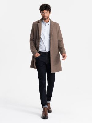 Płaszcz męski elegancki jesienny Ombre Clothing ze sklepu: ombre w kategorii: Płaszcze męskie - zdjęcie 2F79836-D9D-2071_127065-7