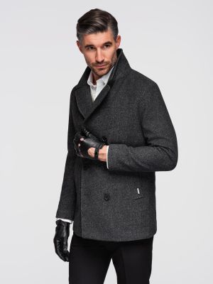 Płaszcz męski elegancki Ombre Clothing ze sklepu: ombre w kategorii: Płaszcze męskie - zdjęcie 2F79836-D9D-2071_127069-6