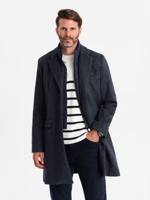 Płaszcz męski elegancki Ombre Clothing ze sklepu: ombre w kategorii: Płaszcze męskie - zdjęcie 2F79836-D9D-2071_127095
