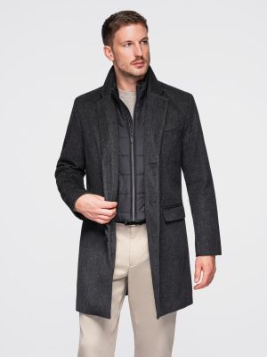 Płaszcz męski elegancki Ombre Clothing ze sklepu: ombre w kategorii: Płaszcze męskie - zdjęcie 2F79836-D9D-2071_127095