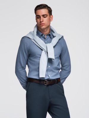 Ombre Clothing - Koszula męska z klasycznym kołnierzykiem ze sklepu: ombre w kategorii: Koszule męskie - zdjęcie 2F79836-D9D-2071_127130