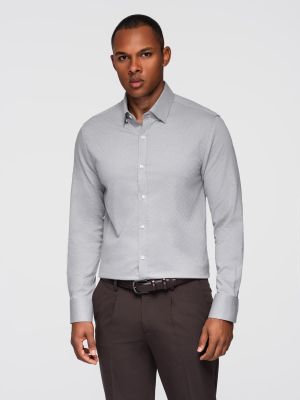 Ombre Clothing - Koszula męska z klasycznym kołnierzykiem ze sklepu: ombre w kategorii: Koszule męskie - zdjęcie 2F79836-D9D-2071_127130