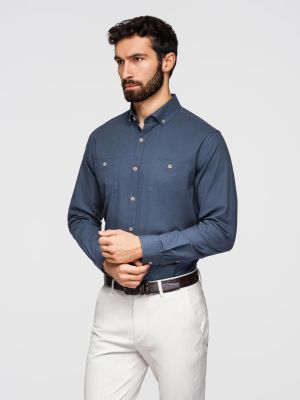 Koszula męska z klasycznym kołnierzykiem Ombre Clothing ze sklepu: ombre w kategorii: Koszule męskie - zdjęcie 2F79836-D9D-2071_128404