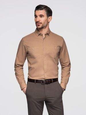Koszula męska z klasycznym kołnierzykiem Ombre Clothing ze sklepu: ombre w kategorii: Koszule męskie - zdjęcie 2F79836-D9D-2071_128404