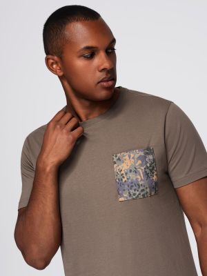T-shirt męski casual Ombre Clothing ze sklepu: ombre w kategorii: T-shirty męskie - zdjęcie 2F79836-D9D-2071_128990
