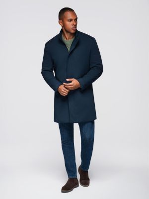 Ombre Clothing - Płaszcz męski elegancki ze sklepu: ombre w kategorii: Płaszcze męskie - zdjęcie 2F79836-D9D-2071_129293