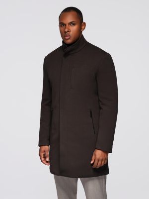 Ombre Clothing - Płaszcz męski elegancki ze sklepu: ombre w kategorii: Płaszcze męskie - zdjęcie 2F79836-D9D-2071_129293