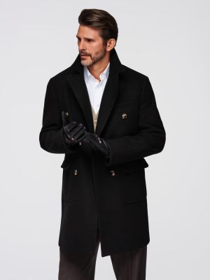 Płaszcz męski elegancki Ombre Clothing ze sklepu: ombre w kategorii: Płaszcze męskie - zdjęcie 2F79836-D9D-2071_129295