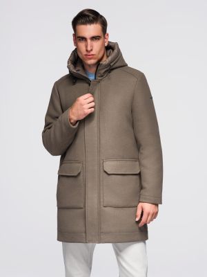 Ombre Clothing - Płaszcz męski ze sklepu: ombre w kategorii: Płaszcze męskie - zdjęcie 2F79836-D9D-2071_129399