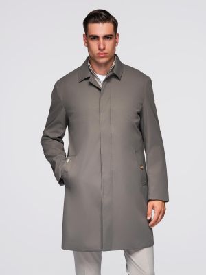Ombre Clothing - Płaszcz męski jesienny elegancki ze sklepu: ombre w kategorii: Płaszcze męskie - zdjęcie 2F79836-D9D-2071_129401