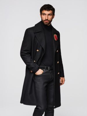 Płaszcz męski elegancki Ombre Clothing ze sklepu: ombre w kategorii: Płaszcze męskie - zdjęcie 2F79836-D9D-2071_133558