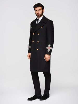 Płaszcz męski elegancki klasyczny Ombre Clothing ze sklepu: ombre w kategorii: Płaszcze męskie - zdjęcie 2F79836-D9D-2071_133559