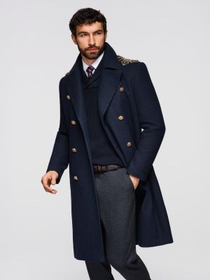 Płaszcz męski elegancki Ombre Clothing ze sklepu: ombre w kategorii: Płaszcze męskie - zdjęcie 2F79836-D9D-2071_133575-5