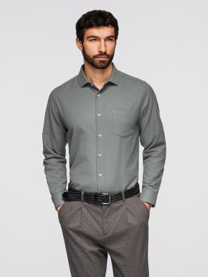 Koszula męska z klasycznym kołnierzykiem letnia Ombre Clothing ze sklepu: ombre w kategorii: Koszule męskie - zdjęcie 2F79836-D9D-2071_133627