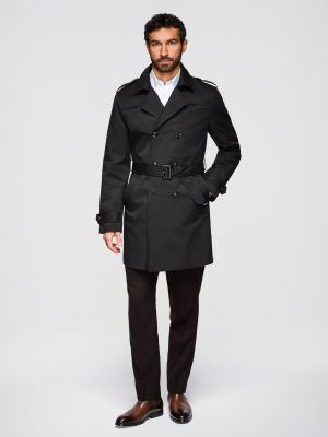 Płaszcz męski elegancki Ombre Clothing ze sklepu: ombre w kategorii: Płaszcze męskie - zdjęcie 2F79836-D9D-2071_141421