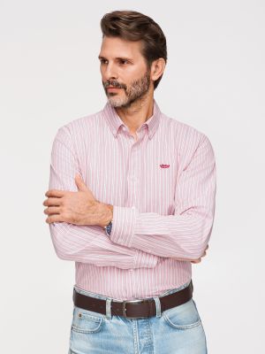 Koszula męska z klasycznym kołnierzykiem Ombre Clothing ze sklepu: ombre w kategorii: Koszule męskie - zdjęcie 2F79836-D9D-2071_146573