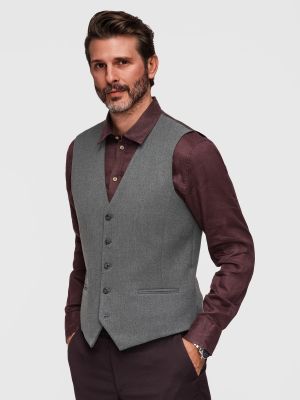 Ombre Clothing - Kamizelka męska jesienna ze sklepu: ombre w kategorii: Kamizelki męskie - zdjęcie 2F79836-D9D-2071_151848