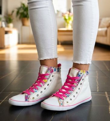 Trampki damskie na wiosnę ze sklepu: Pantofelek24.pl w kategorii: Trampki damskie - zdjęcie 36E097C-33F-2866_20581