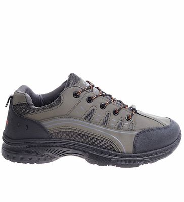 szary Buty trekkingowe męskie wiązane ze sklepu: Pantofelek24.pl w kategorii: Buty trekkingowe męskie