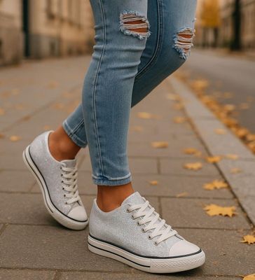 Trampki damskie wiosenne ze sklepu: Pantofelek24.pl w kategorii: Trampki damskie - zdjęcie 36E097C-33F-2866_30472