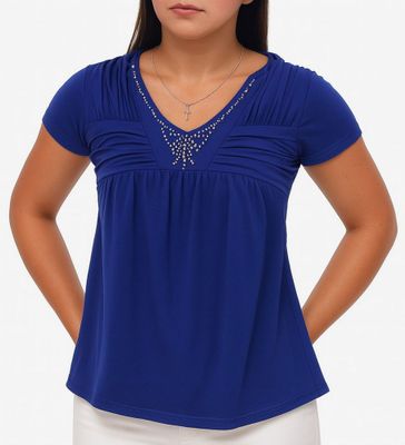 Bluzka damska casual ze sklepu: Pantofelek24.pl w kategorii: Bluzki damskie - zdjęcie 36E097C-33F-2866_32772
